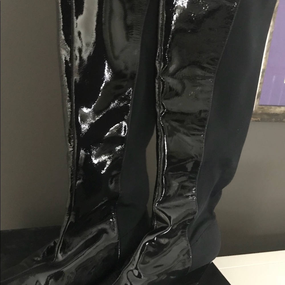 Colin Stuart Black Patent Over the Knee